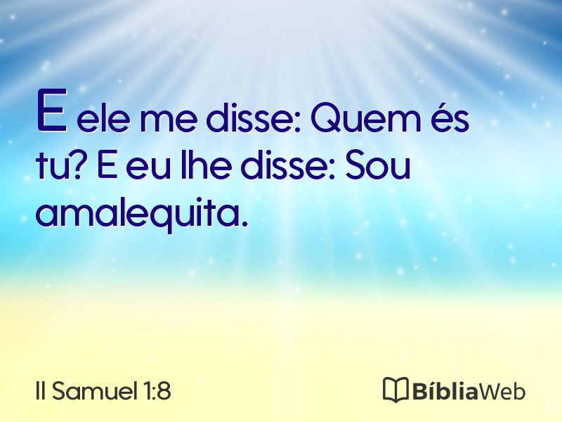 II Samuel 1:8 em imagem para compartilhar
