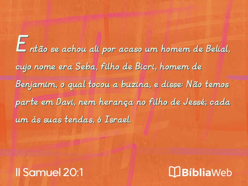 II Samuel 20:1 em imagem para compartilhar