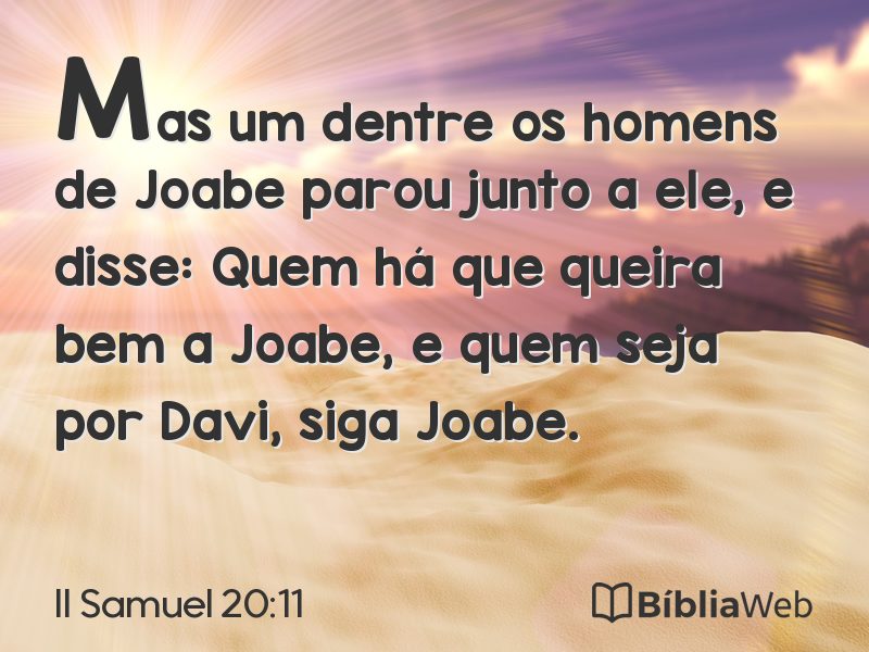 II Samuel 20:11 em imagem para compartilhar