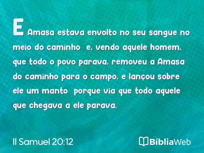 II Samuel 20:12 em imagem para compartilhar