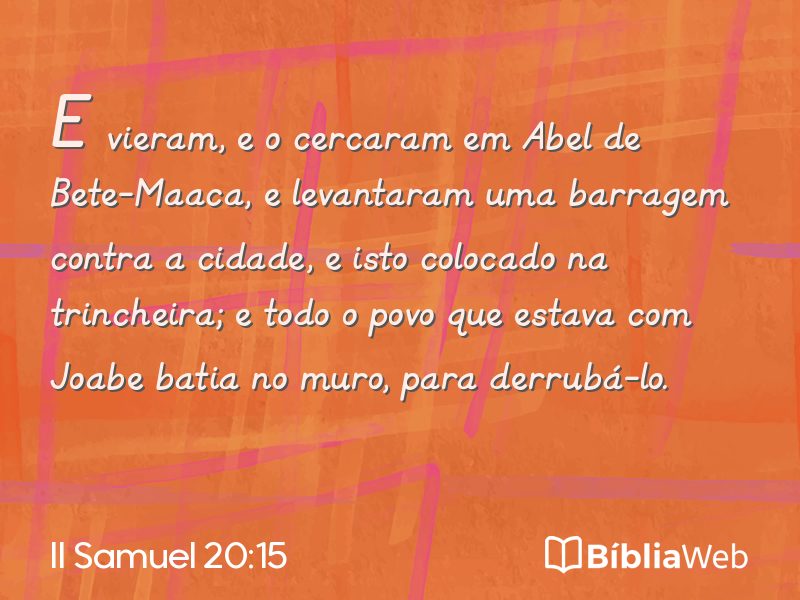 II Samuel 20:15 em imagem para compartilhar