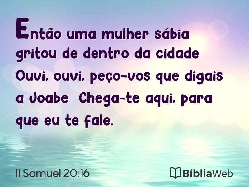 II Samuel 20:16 em imagem para compartilhar