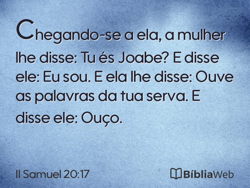 II Samuel 20:17 em imagem para compartilhar