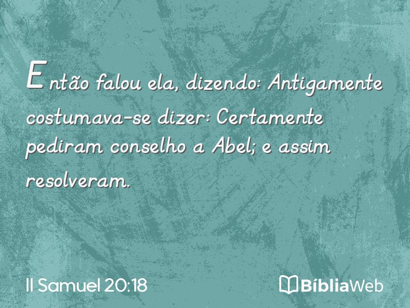 II Samuel 20:18 em imagem para compartilhar