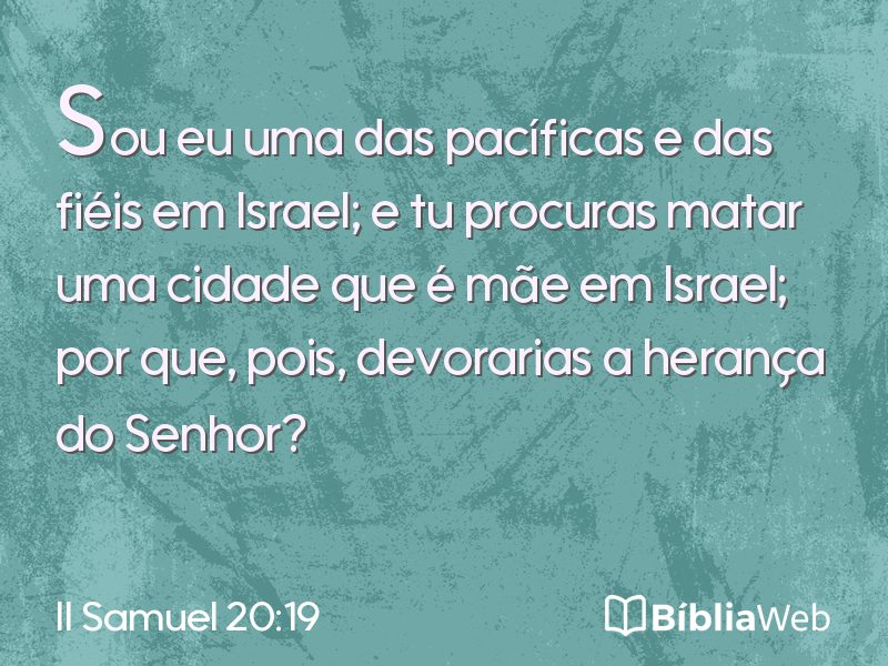 II Samuel 20:19 em imagem para compartilhar