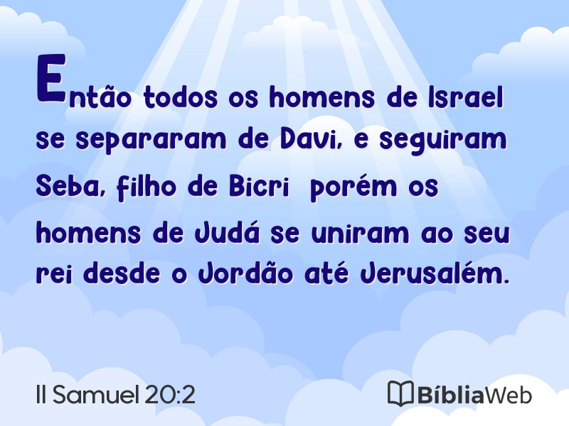 II Samuel 20:2 em imagem para compartilhar