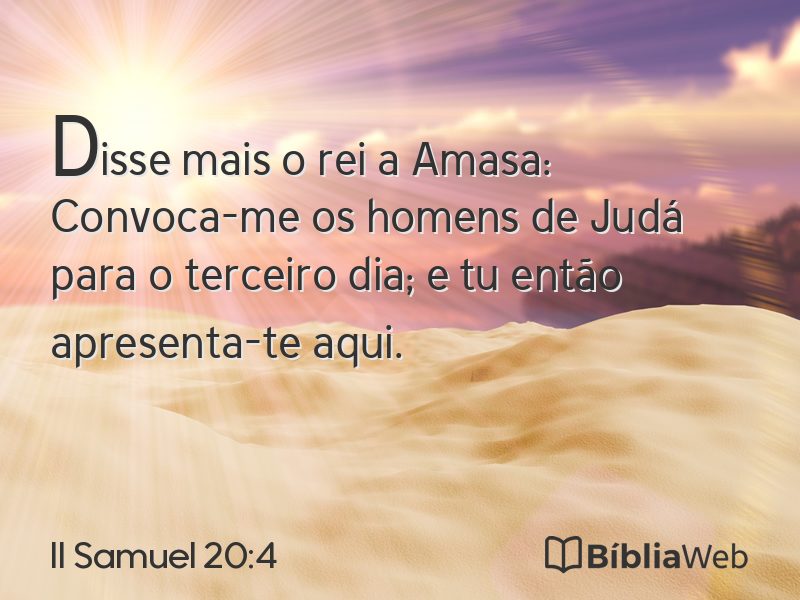 II Samuel 20:4 em imagem para compartilhar