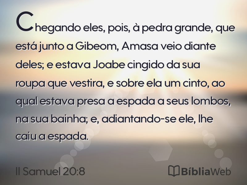 II Samuel 20:8 em imagem para compartilhar