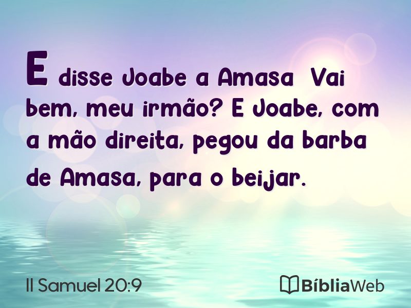 II Samuel 20:9 em imagem para compartilhar