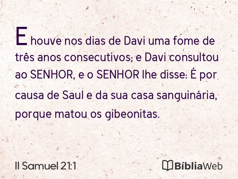 II Samuel 21:1 em imagem para compartilhar
