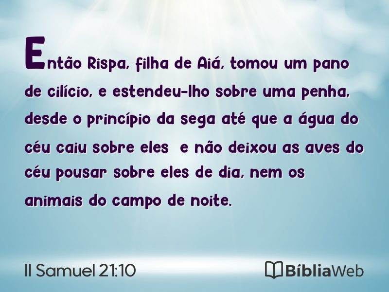 II Samuel 21:10 em imagem para compartilhar