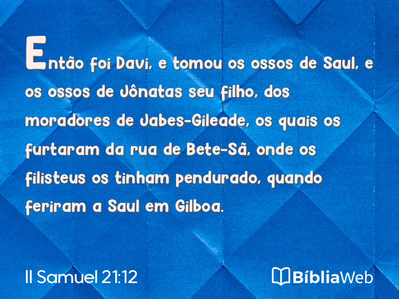 II Samuel 21:12 em imagem para compartilhar