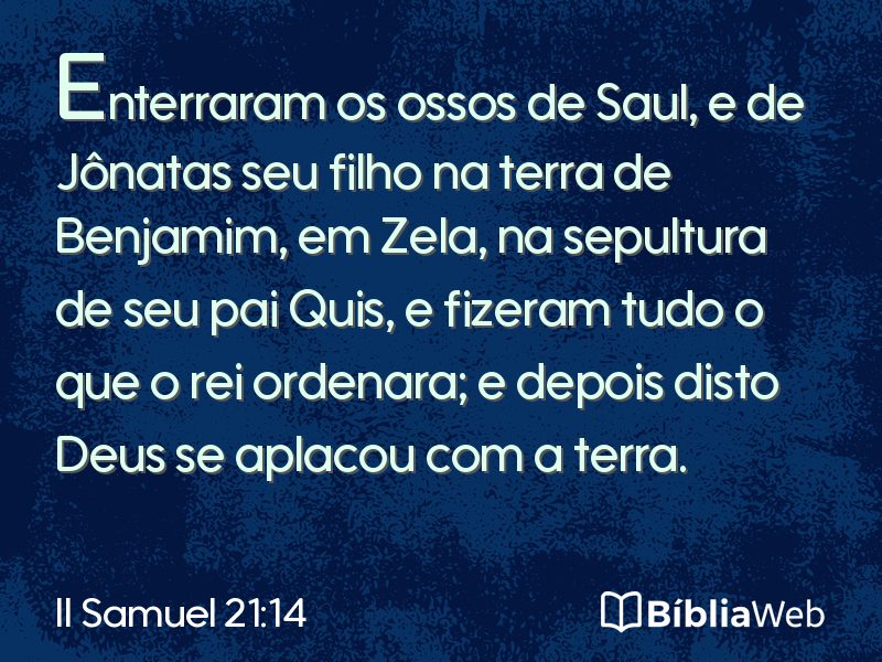 II Samuel 21:14 em imagem para compartilhar