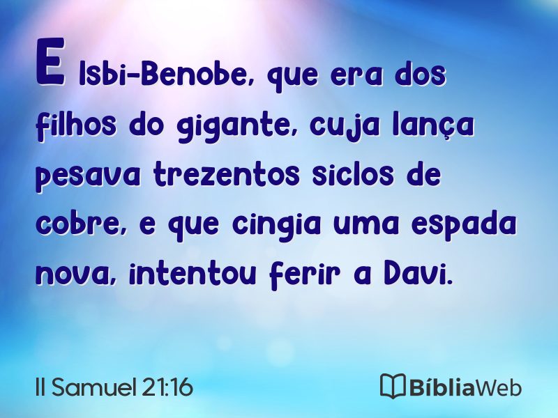 II Samuel 21:16 em imagem para compartilhar