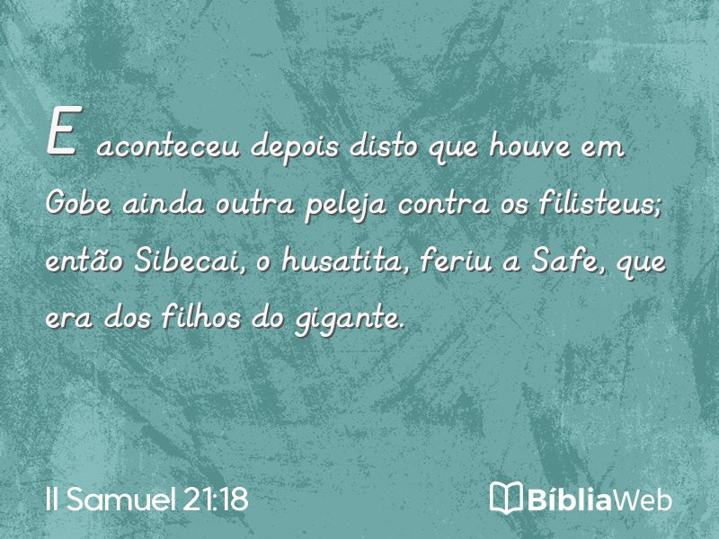 II Samuel 21:18 em imagem para compartilhar
