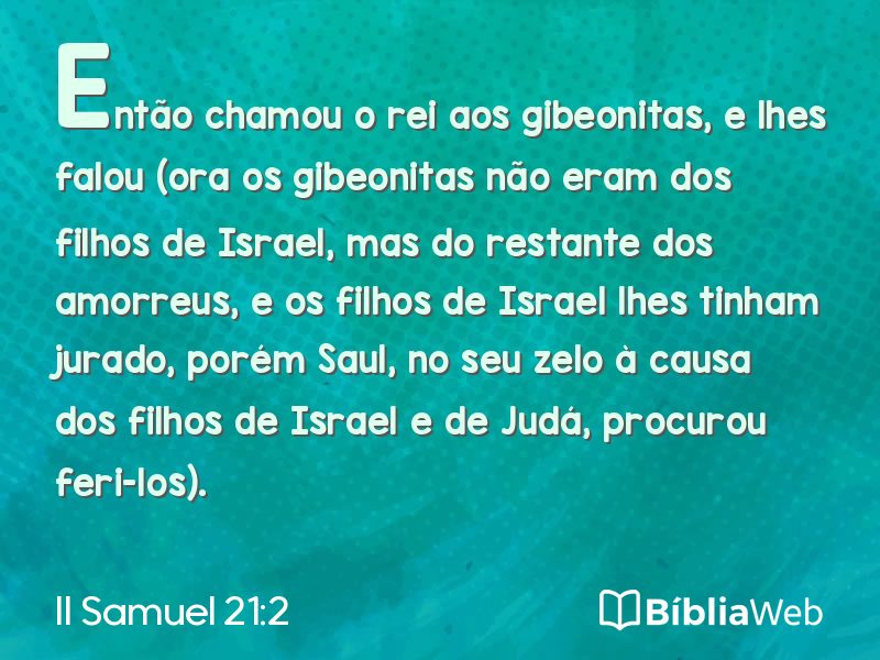 II Samuel 21:2 em imagem para compartilhar