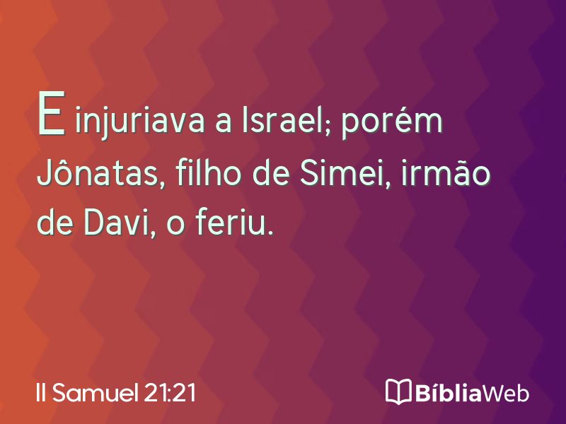 II Samuel 21:21 em imagem para compartilhar