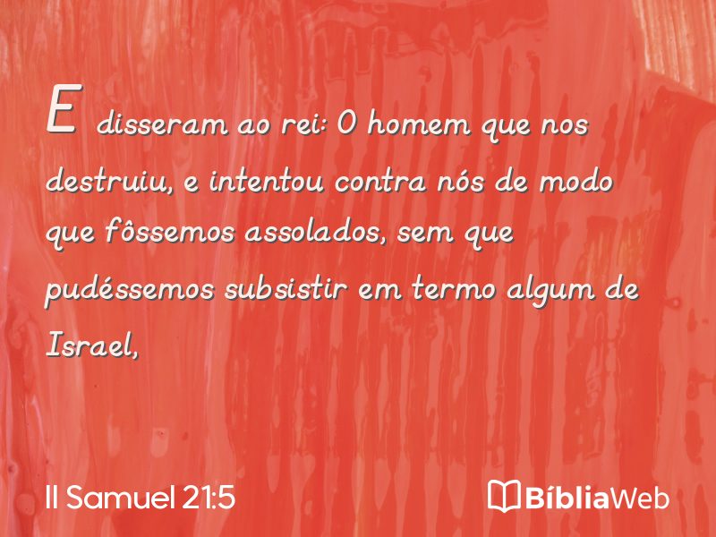 II Samuel 21:5 em imagem para compartilhar