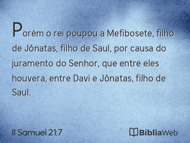 II Samuel 21:7 em imagem para compartilhar