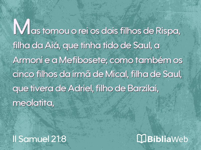 II Samuel 21:8 em imagem para compartilhar