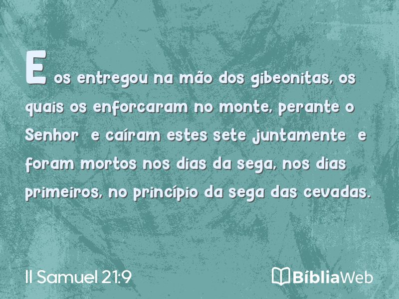 II Samuel 21:9 em imagem para compartilhar