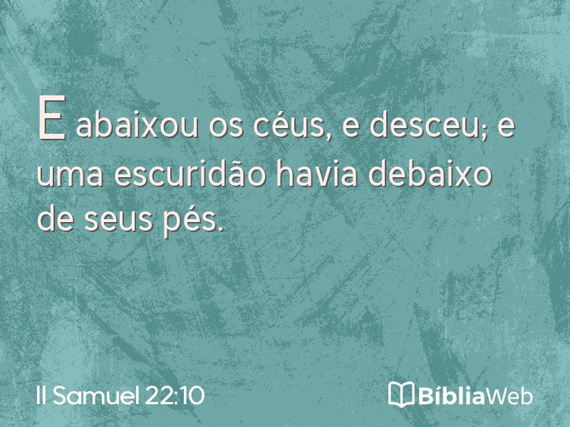 II Samuel 22:10 em imagem para compartilhar