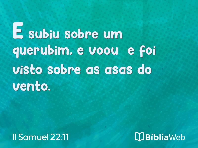 II Samuel 22:11 em imagem para compartilhar