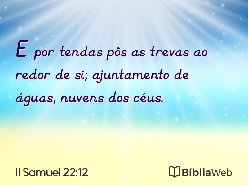 II Samuel 22:12 em imagem para compartilhar