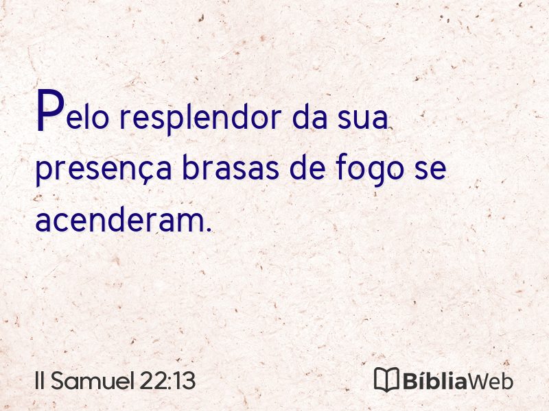 II Samuel 22:13 em imagem para compartilhar