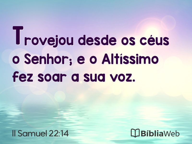 II Samuel 22:14 em imagem para compartilhar
