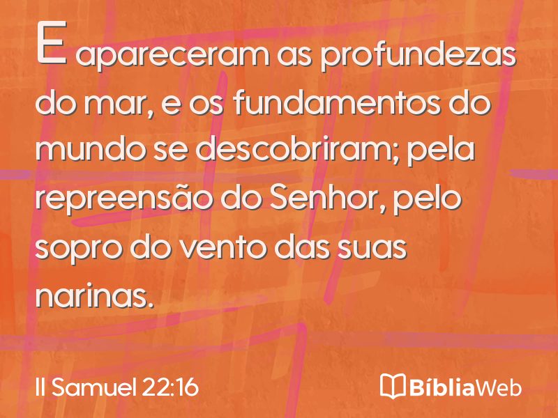 II Samuel 22:16 em imagem para compartilhar