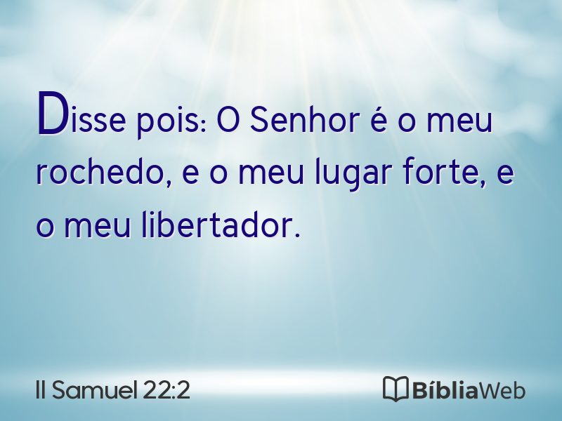 II Samuel 22:2 em imagem para compartilhar