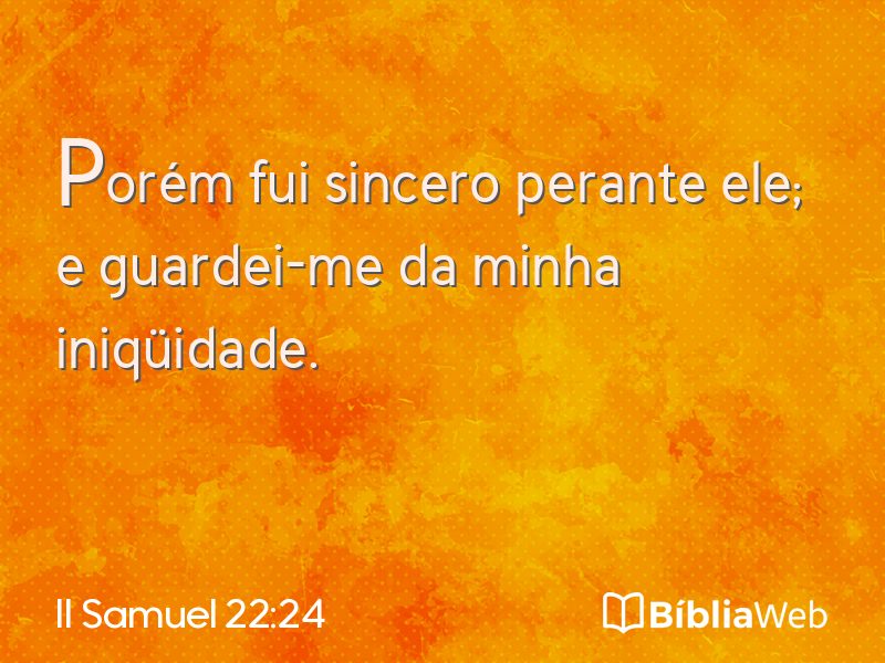 II Samuel 22:24 em imagem para compartilhar