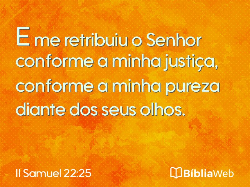 II Samuel 22:25 em imagem para compartilhar