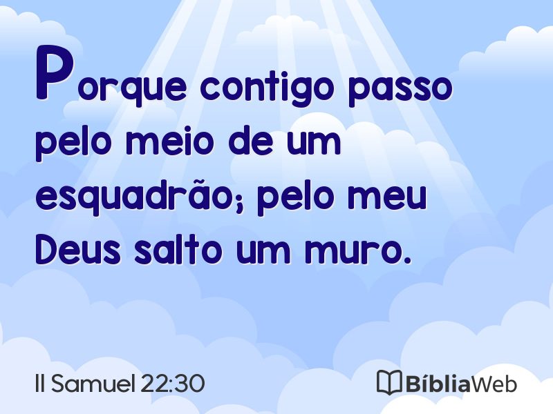 II Samuel 22:30 em imagem para compartilhar
