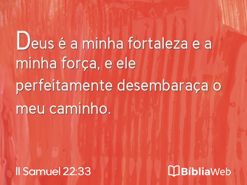 II Samuel 22:33 em imagem para compartilhar