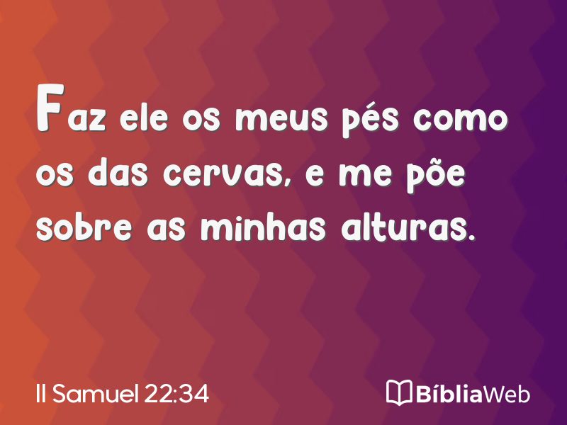 II Samuel 22:34 em imagem para compartilhar