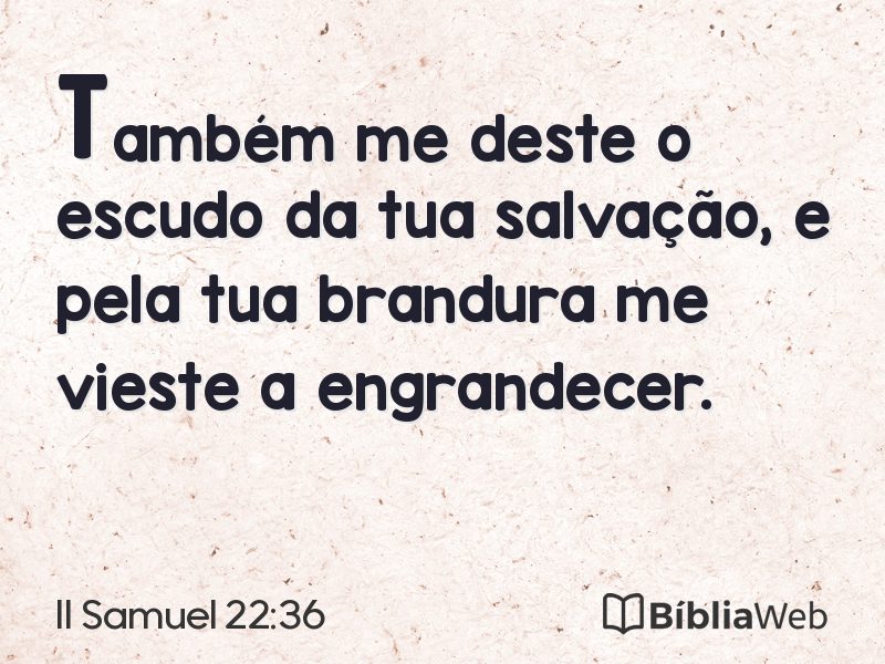 II Samuel 22:36 em imagem para compartilhar