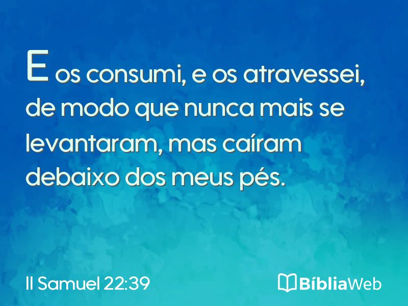 II Samuel 22:39 em imagem para compartilhar