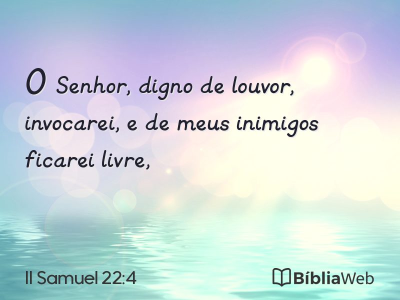 II Samuel 22:4 em imagem para compartilhar