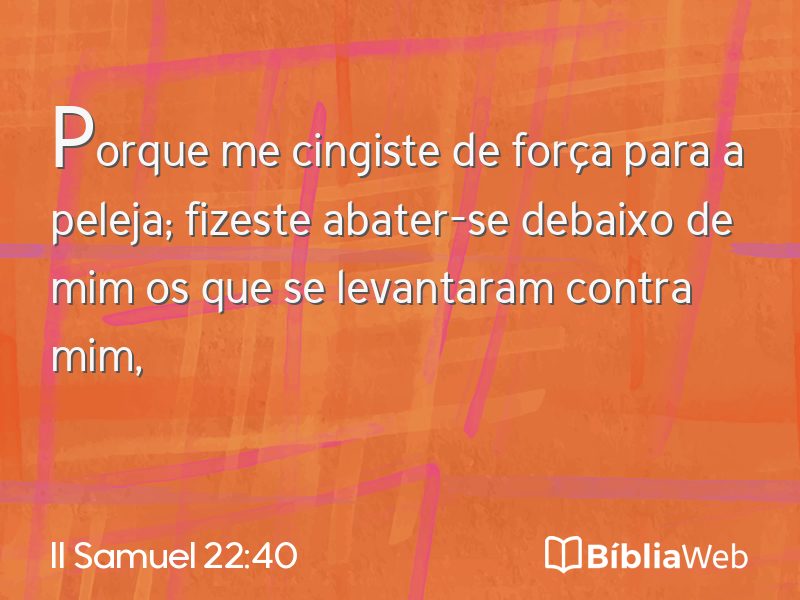 II Samuel 22:40 em imagem para compartilhar