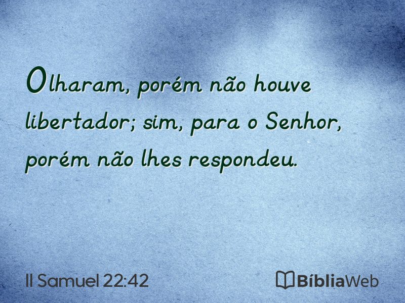 II Samuel 22:42 em imagem para compartilhar
