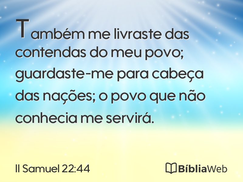 II Samuel 22:44 em imagem para compartilhar