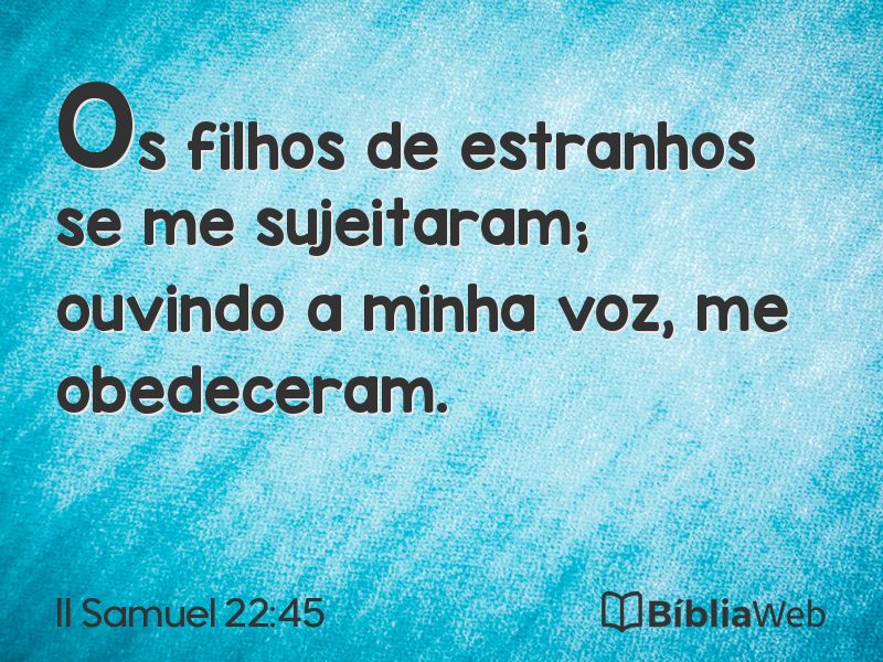 II Samuel 22:45 em imagem para compartilhar