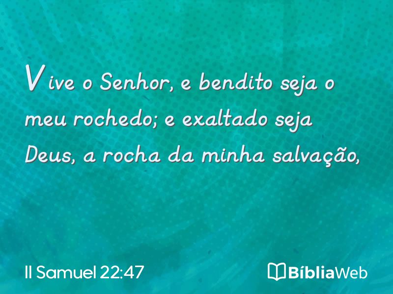 II Samuel 22:47 em imagem para compartilhar