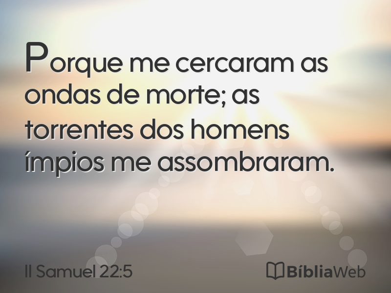 II Samuel 22:5 em imagem para compartilhar