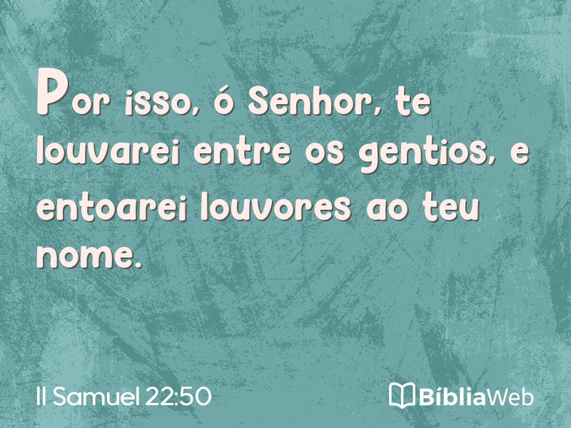 II Samuel 22:50 em imagem para compartilhar