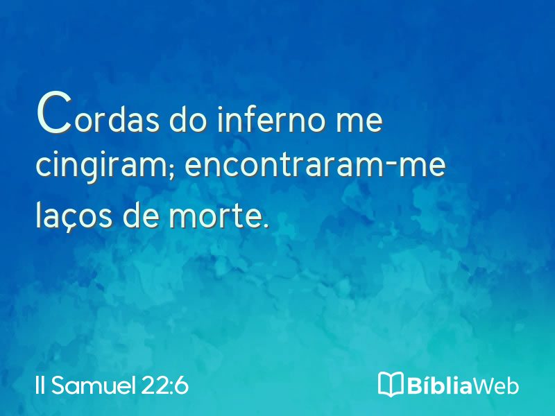 II Samuel 22:6 em imagem para compartilhar