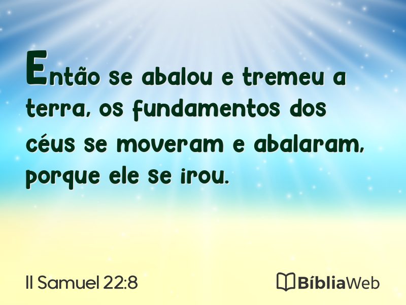 II Samuel 22:8 em imagem para compartilhar