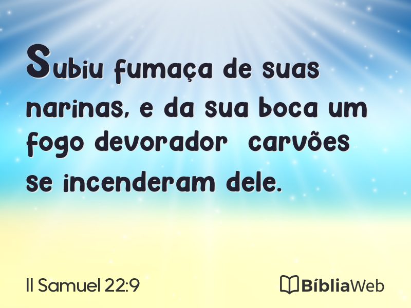 II Samuel 22:9 em imagem para compartilhar